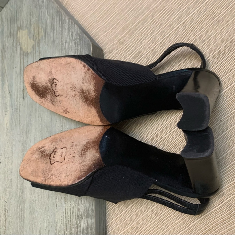 Stuart Weitzman Black Block Heel 6.5b - image 5